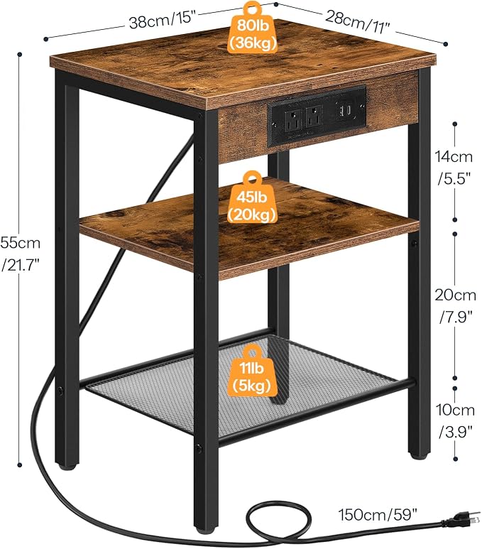 HOOBRO Side Tables Set of 2 - Image 3