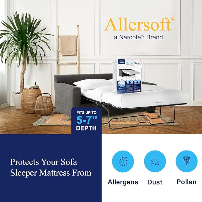 Allersoft| Queen Sleeper Sofa Mattress Cover - Image 8