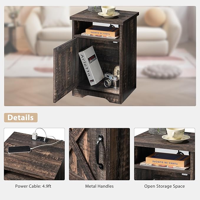 AMERLIFE 3-Piece Farmhouse Table Set Includes Coffee Table& Two End Tables - Image 6