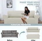 LURKA Stretch Loveseat Sofa Slipcovers 1 Piece Couch Covers - Image 2