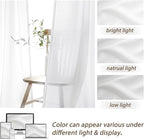 108 Inch White Linen Semi Sheer Curtains - Image 5