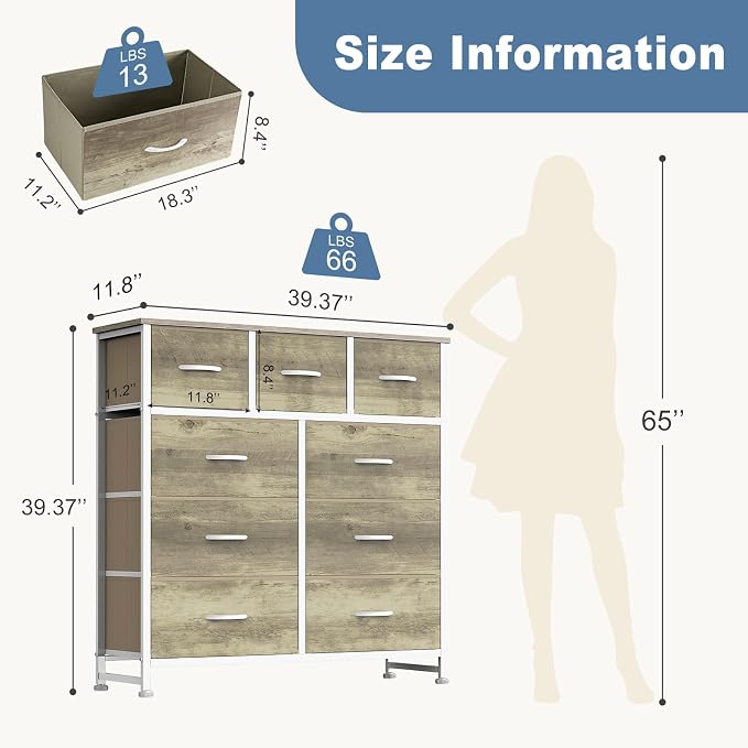 DUMOS Dresser for Bedroom, Storage Organizer - Image 3