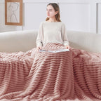 BEDELITE Ribbed Fleece Throw Blanket - Image 3