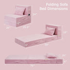 Folding Sofa Bed, 4 in 1 Convertible Sleeper Chair - Image 2