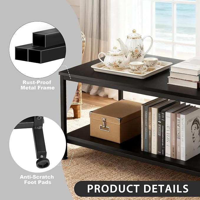 ZenStyle Industrial Coffee Table - Image 7