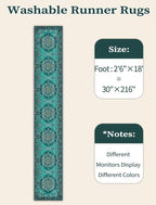 SERISSA 2'6"x18' Washable Non Slip Boho Runner Rug - Image 6