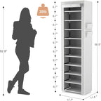 VTRIN Vertical Narrow Shoe Rack Organizer Tall Shoe Rack - Image 3