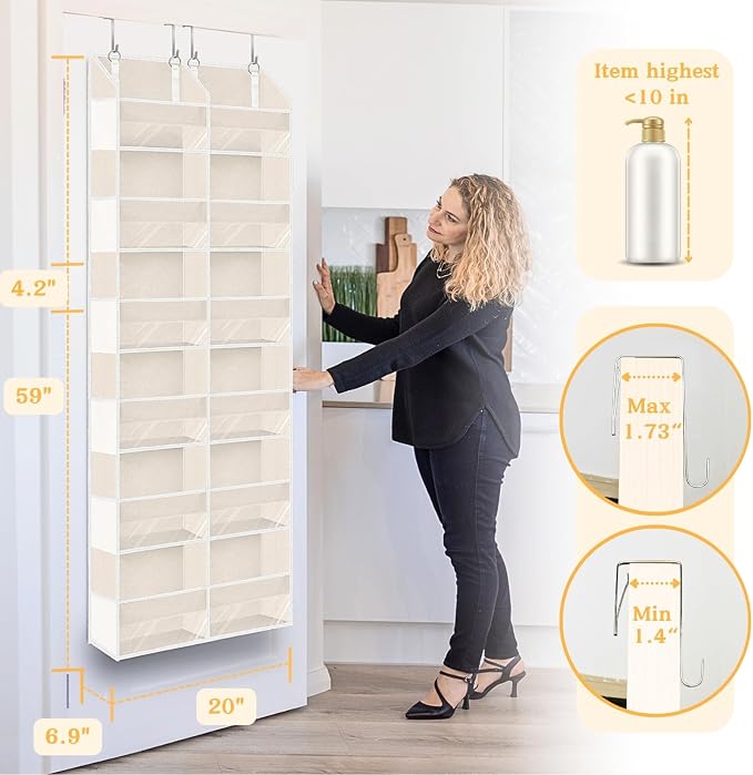 Ofiray-home Over the Door Organizer 6 Tiers, Extra Large Behind Door Storage of - Image 3