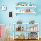 Furinno TURN-N-TUBE Storage Shelves, 3-Tier 47.4 Wide Book Shelf, Corner Shelf - Image 2