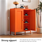 Bevivog Small Bathroom Storage Cabinet, Small Locker Cabinet Sideboard - Image 2