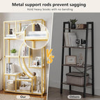HolliWill Modern Book Shelf, 70.8 Inch Tall Etagere Bookcase, - Image 5