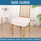 Smiry Waterproof Seat Covers for Dining Room Chairs Set of 2, Stretch Jacquard - Image 2