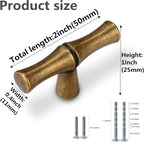 6Pcs Bamboo Shape Zinc Alloy Cabinet Knobs Handles pulls, Dresser Drawer - Image 3