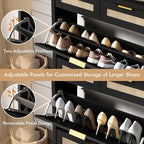HOKYHOKY Rattan Shoe Storage Cabinet - Image 5