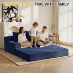 Erament Boneless Loveseat Convertible Sofa Bed, Folding Floor Futon Sleeper - Image 8