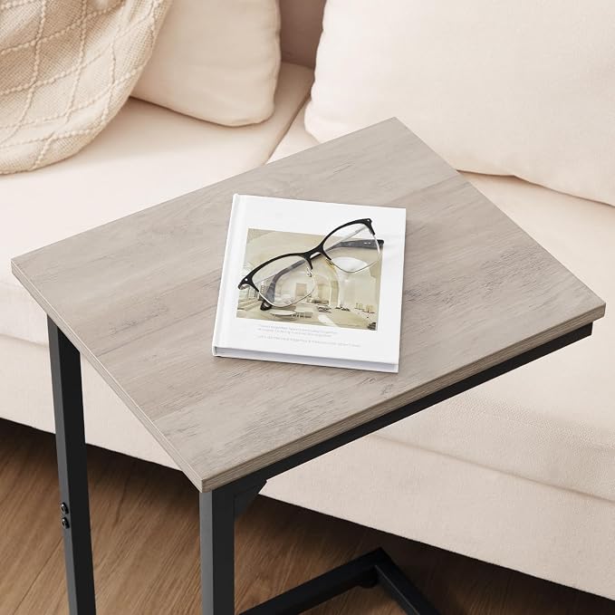 AMHANCIBLE C Shaped Side Table, End Tables Living Room Set of 2, Slide Under - Image 6