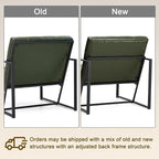 Glitzhome Mid Century Green Accent Chair, Modern Living Room Armchairs - Image 5