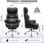 BestGlory Office Desk Chair, Big and Tall Leather Gaming Chair - Image 2