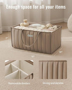 Blissful Diary Baby Diaper Caddy Organizer, Stylish Storage Basket - Image 3