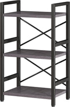 Homeiju Bookshelf, 3 Tier Industrial Bookcase, Metal Small Bookcase, Rustic - Image 8