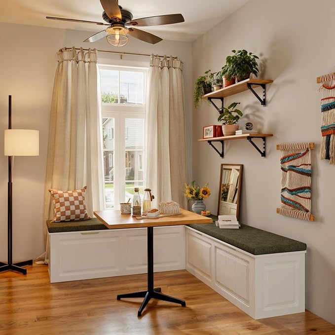 L Shape Storage Bench, Kitchen Breakfast Nook Bench, Backless Corner Bench Nook - Image 3