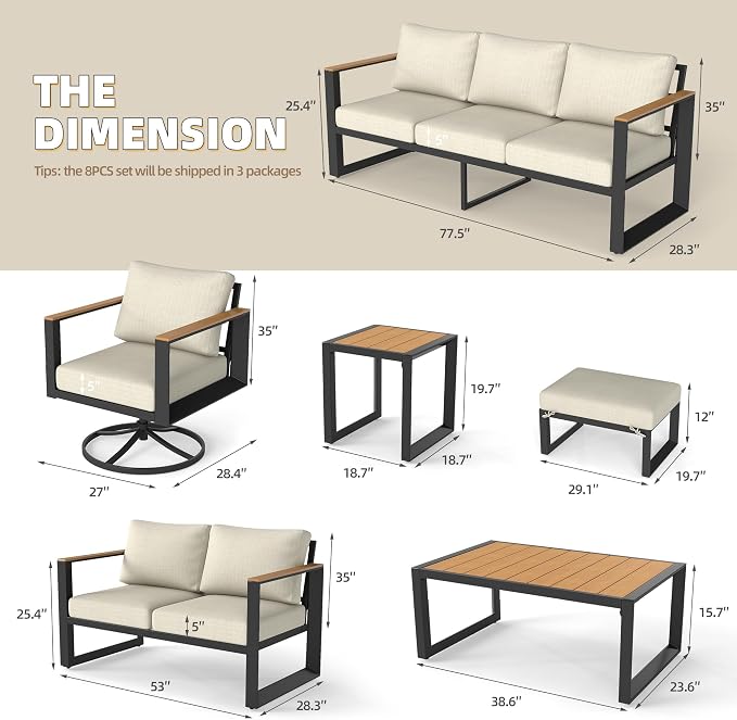 Aluminum Patio Furniture Set - Image 8