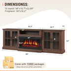 98" Farmhouse TV Stand with 36" Fireplace - Image 6