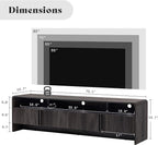 AMERLIFE 70" Modern TV Stand for TVs up to 80", Fluted Wood Entertainment Center - Image 5