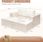 Hobestluk Modular Sectional Sofa Memory Foam Couch Sofa Bed Loveseat - Image 2