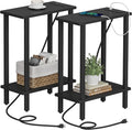 TUTOTAK Small End Table with Charging Station, Narrow Side Table with USB Ports by ChoosetutotakFurnitureBuildYourCozyHome