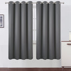 Grey Blackout Curtains/52 x 72 Inch/Set of 2 Panels Thermal Insulated Room by Lemomo
