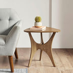 INK+IVY Blaze Triangle Wood Triangle Sofa Table Plywood - Image 4