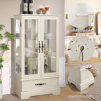 Lighted Glass Curio Display Cabinet - Image 4