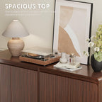FURSUN 61" Modern Fluted Sideboard Buffet Cabinet - Image 6