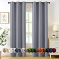 MIULEE Blackout Curtains for Bedroom 2 Panels 40 x 72 Inch Long Silver Grey | by MIULEE