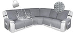 HDCAXKJ 100% Waterproof Reclining Sectional Couch Covers L Shape Recliner Sofa by HDCAXKJ