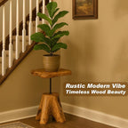 Natural Edge Cedar Stump Side Table - Image 4