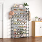 LANTEFUL 10 Tiers Shoe Rack 50 Pairs Large Capacity Tall Shoe Organizer Sturdy - Image 2