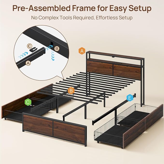 Rolanstar Full Size Bed Frame - Image 3