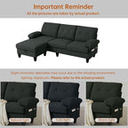 Sectional Sofa Couch for Living Room, Deep 3-Seater L Shaped Couches - Image 8
