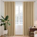 Joydeco White Blackout Curtains 96 Inches Long by JOYDECO