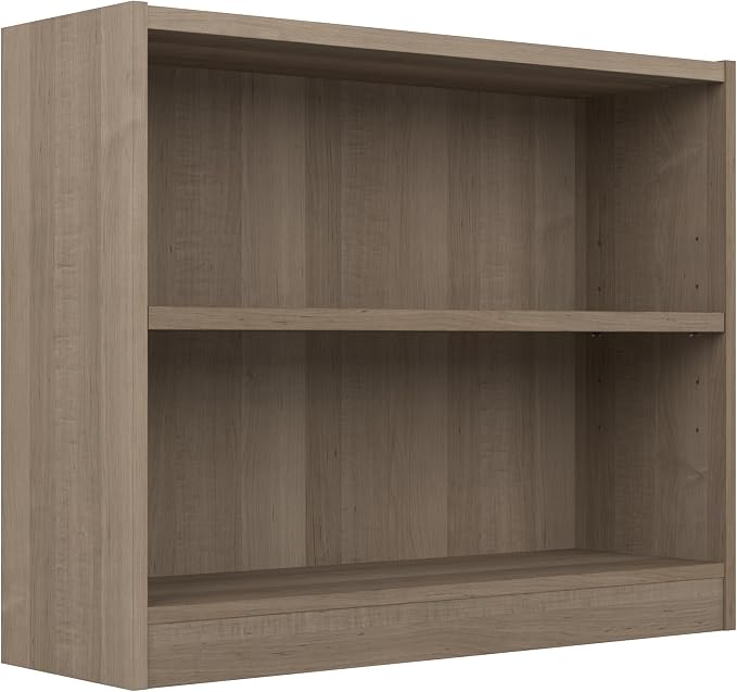 Bush Home Small 2 Shelf Bookcase, 2 Tier Bookshelf Storage Cabinet by BushHome