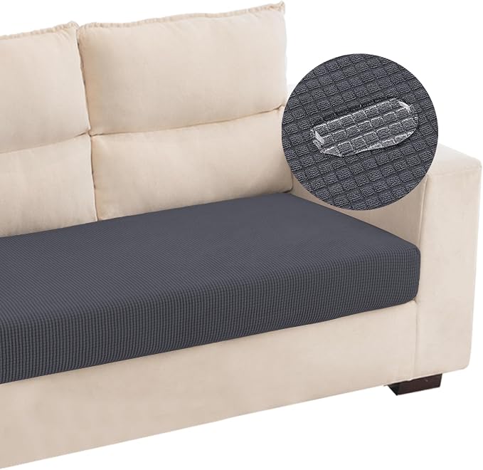 Water Repellent Couch Cushion Cover Loveseat Cover, Stretch Sectional Sofa Seat by TOPYUMH