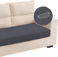 Water Repellent Couch Cushion Cover Loveseat Cover, Stretch Sectional Sofa Seat by TOPYUMH