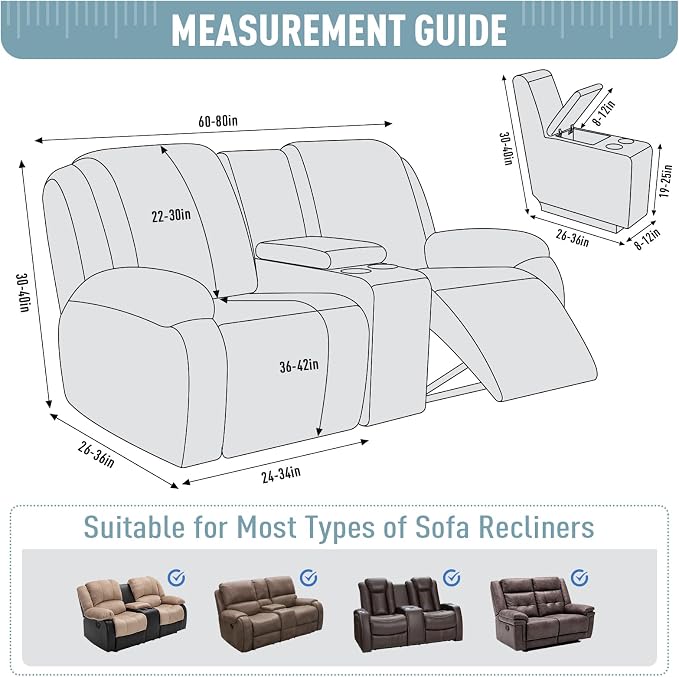 TAOCOCO Loveseat Recliner Cover - Image 5