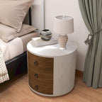 SUNBURY End Table Living Room Small Side Table w 3 Drawers, Farmhouse - Image 7