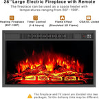 YESHOMY Fireplace TV Stand for Television up to 65+ Inch - Image 2