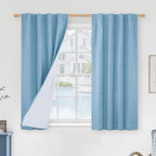 54 Inch Linen Full Blackout Window Curtains by LAMIT
