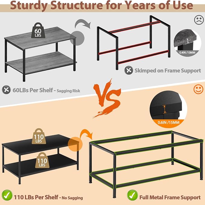 ZenStyle Industrial Coffee Table - Image 6