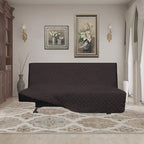 Easy-Going Reversible Couch Cover, Large Futon Sofa, Chocolate/Chocolate | - Image 2
